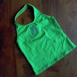Gymnast Girls bright green halter top